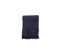Plaid en coton recy leu foncé, uni, lavable en machine 40°C, couvre-lit - Bloomingville, Recycl - 130x160 cm