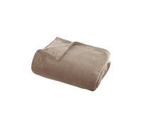 Plaid en flanelle coloris Lin - 130 x 180 cm --