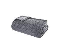 - Plaid en flanelle détails losanges en 3D - 230x180 cm - Gris - LOSAN