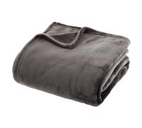 Plaid en flanelle gris foncé 130 x 180 cm