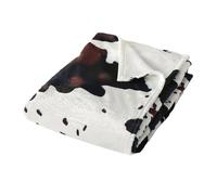 Plaid en Flanelle Imprimé Vache 130x170cm Multicolore