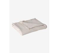 Plaid en gaze de coton bio taupe TU