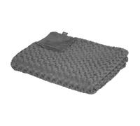 Plaid en imitiation fourrure à boucles en polyester - 230x180cm - Gris Ardoise