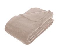 Plaid en Microfibre uni - 230x180 cm - Beige
