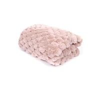 - Plaid en polyester imitation fourrure nid d'abeille Opulence 120 x 150 cm