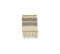 Plaid en tissu (coton recy t autres fibres recy s) multicolore, franges - Madam Stoltz, Maya - 125x150 cm