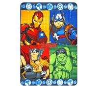 Plaid enfant Avengers Marvel 100 x 140 cm couverture douce en polaire 100% polyester 220 GSM chaude et légère idéale pour chambre d'enfant, petit lit ou canapé