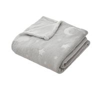 Plaid Enfant Doux et Phosphorescent 150 x 125 cm Gris - Atmosphera