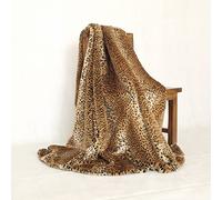 Plaid Fausse Fourrure, Couverture Renard Imitation, Couverture en Fourrure Léopard, Couvertures et Plaids de Luxe en Fausse Fourrure, Jetés de lit Décoratives, Convient pour Canapé-lit-80×150 cm