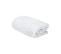 Plaid Flanelle Côtelé 180x220cm Blanc et Sherpa - COSYHOME -