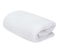 Plaid Flanelle Côtelé 180x220cm Blanc et Sherpa - COSYHOME - ALTOBUY Blanc G