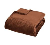 Plaid en Flanelle Cuddly 130x180cm Marron