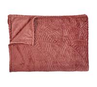 Plaid Flanelle Embosse Roméo 120x150cm Terracotta