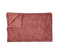 Plaid Flanelle Embosse Roméo 150x200cm Terracotta