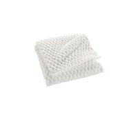 Plaid Flanelle en Relief Mini Frosty 125x150cm Blanc