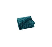 Douceur d'Intérieur Plaid doux Mini Frosty Flanelle relief unie 125 x 150 cm Bleu