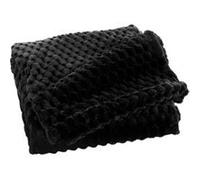 Douceur d'Intérieur – Plaid flanelle en relief Mini Frosty 125 x 150 cm Noir
