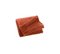 Plaid Flanelle en Relief Mini Frosty 125x150cm Terracotta
