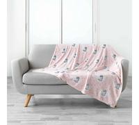 Plaid Flanelle Enfant Petite Étoile 125x150cm Rose