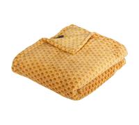 Plaid Flanelle Imprimé Otto 125x150cm Jaune Ocre