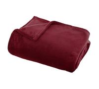 Atmosphera - Plaid Flanelle ollis Rouge Grenat 180x130cm