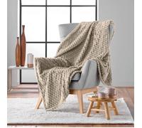 Plaid flanelle relief 125 x 150 cm Mini Breetzy taupe