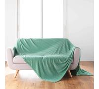 Plaid Flanelle Uni Arya 180x220cm Sauge