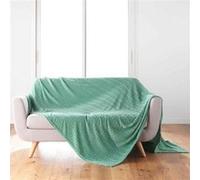 Plaid Flanelle Uni "Arya" 180x220cm Sauge Vert G