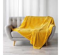Plaid Flanelle Uni Kalie 125x150cm Jaune