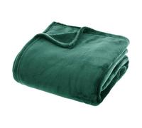 Plaid flanelle vert 180x230cm - Atmosphera Créateur d'intérieur