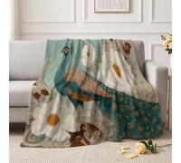 Plaid Fleurs Paon Pivoine 70x100 cm Flanelle Plaid Canape | Lavable en Machine Oriental Vintage Plaid Doux Idéal pour Fauteuil Lit Chambre D'Étudiant Ou Maison