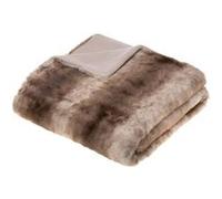 Atmosphera Plaid "Grizzli" en fausse fourrure, beige, 120 x 160 cm