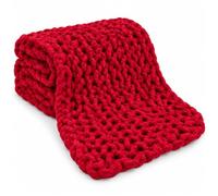 Plaid Grosse Maille Blanc Crème, Couverture en Chenille pour Canapé et Lit | Fil chenille doux et maille épaisse pour décorer un canapé, un lit ou un fauteuil avec une texture chaleureuse