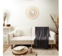 Plaid - HOME DECO FACTORY - Chenille - Franges - Gris