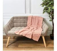 Plaid Uni en Coton Murial 120x150cm Rose Litchi