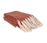 Plaid - Home Deco Factory - Terracotta - à Franges - Orange