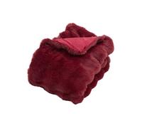 Plaid imitation fourrure 3D Zephy Créateur d'intérieur Polyester 120x160cm Rouge Grenat