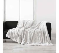 Douceur d'Intérieur - Plaid Alaska Chaud Hiver, imitation fourrure et sherpa 180 x 220 cm Naturel
