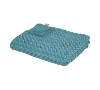 Atmosphera - Plaid Fausse Fourrure bou Bleu Orage 180x230 cm