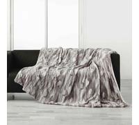 Plaid Imitation Fourrure Caribou 180x220cm Naturel