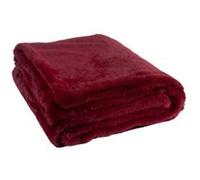 Plaid Imitation Fourrure "Cutie" 130x180cm Bordeaux Rouge G