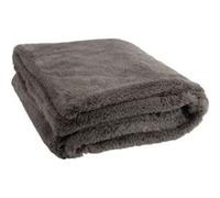 Plaid Imitation Fourrure "Cutie" 130x180cm Gris Foncé Gris G