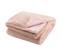 Plaid Imitation Fourrure Cutie 130x180cm Rose Clair