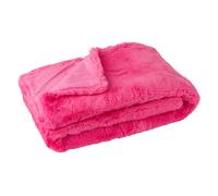 Plaid Imitation Fourrure Cutie 130x180cm Rose Fluo