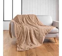 Douceur d'Intérieur Plaid Foxy – Chaud hiver, imitation fourrure & sherpa 125 x 150 cm Sable