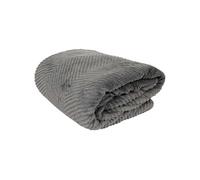 Plaid imitation fourrure grise et sherpa 140 x 200 cm