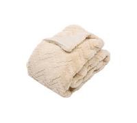 Plaid imitation fourrure Nalia 120x160cm Beige Lin Polyester