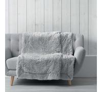 Plaid Imitation Fourrure Uni Marilou 180x220cm Gris