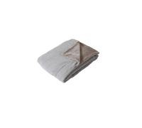 Plaid imitiation effet fourrure 2 tons et flanelle - 150 x 125 cm - Gris