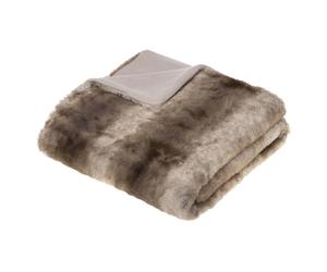 Plaid imitiation fourrure collection Grizzly - 160 x 120 cm - Marron